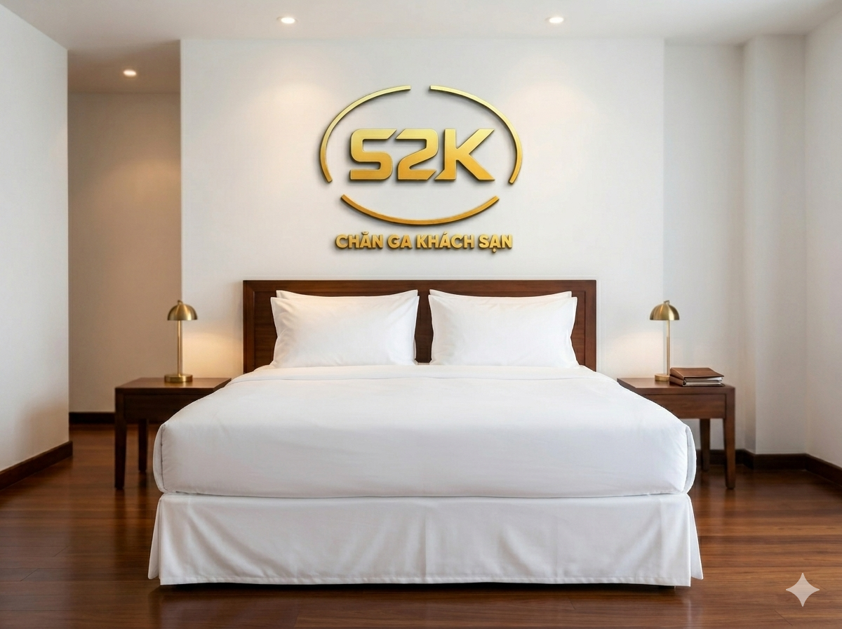 S2K - BỘ CHĂN GA KHÁCH SẠN VẢI T255 - Ảnh 5